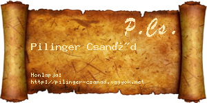 Pilinger Csanád névjegykártya